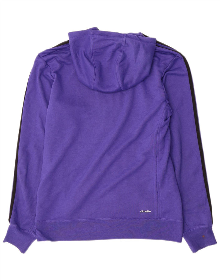 Adidas Pull à capuche zippé Climalite pour homme Violet moyen Polyester