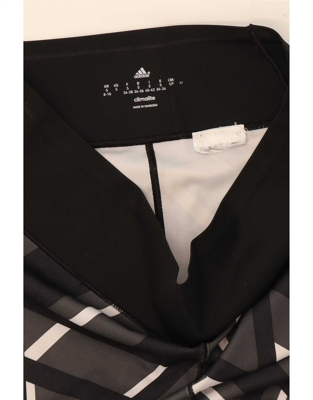 Adidas Climalite Leggings UK 8/10 Petit Noir Géométrique