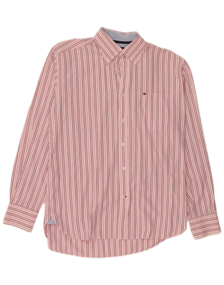 Tommy Hilfiger Chemise Homme Coton Rayé Rose Moyen
