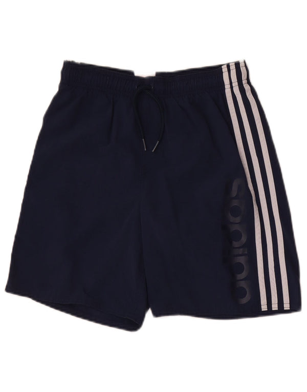 Adidas Short de Sport Graphique Garçon 11-12 Ans Nylon Bleu Marine