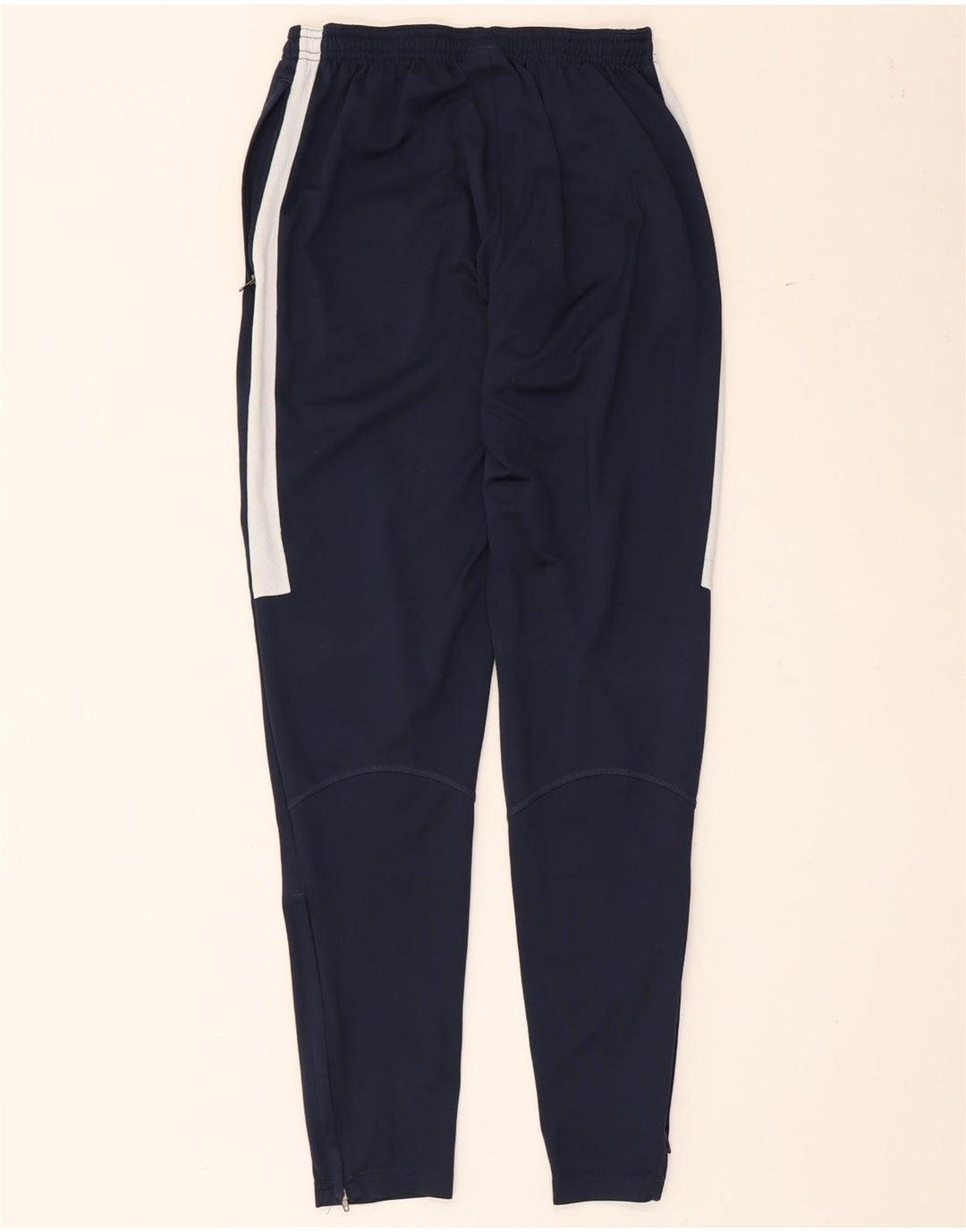 Nike Pantalon de survêtement Dri Fit pour homme Taille S Bleu marine Colorblock Polyester