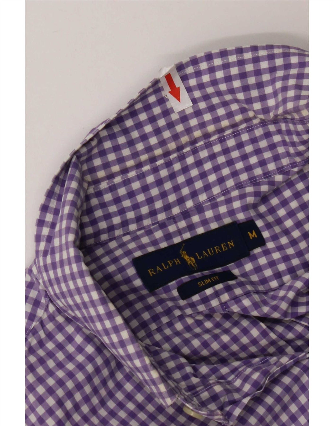 Ralph Lauren Chemise cintrée pour homme en coton vichy violet moyen