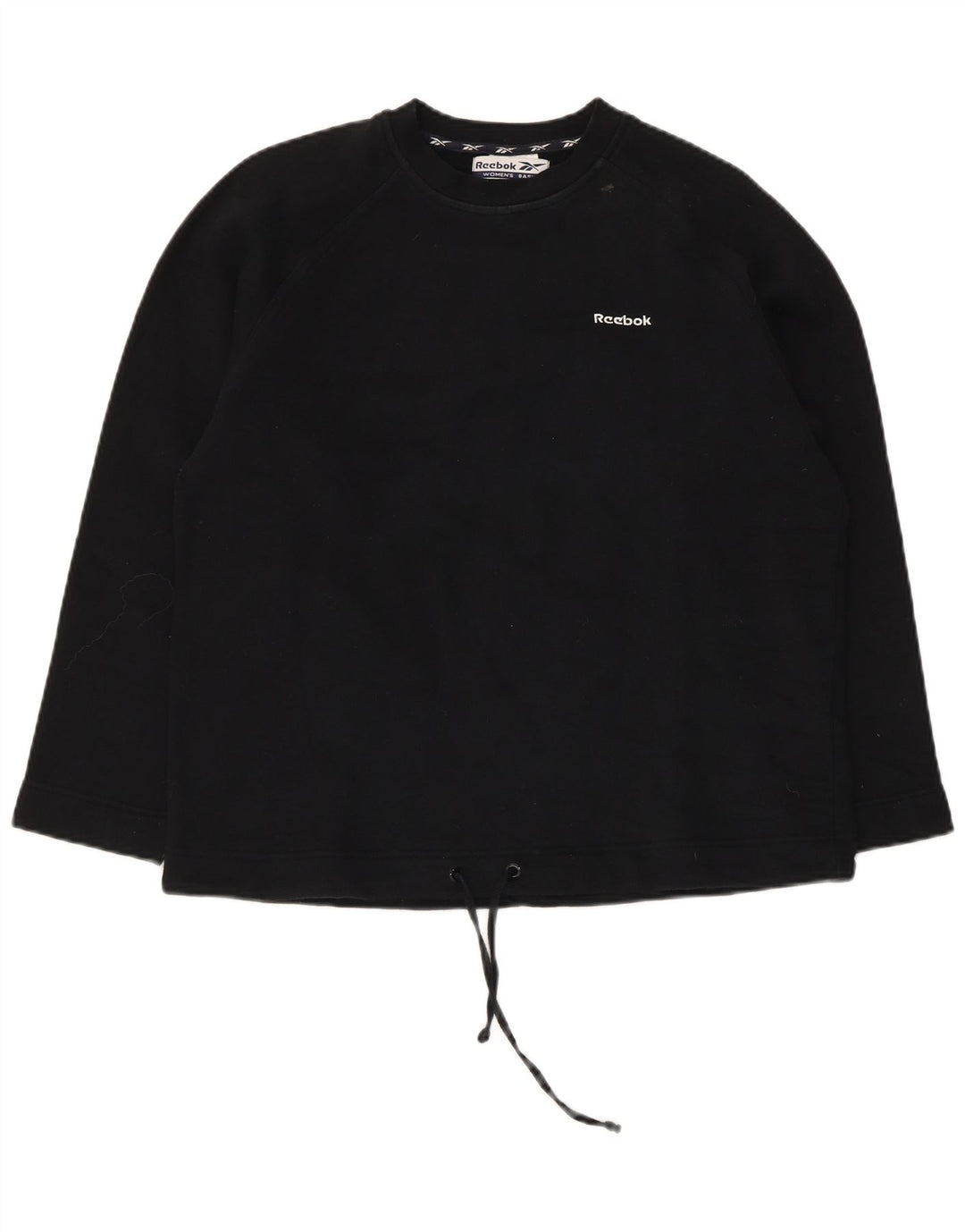 Reebok Sweatshirt Jumper UK 12 Femme Noir Moyen Coton