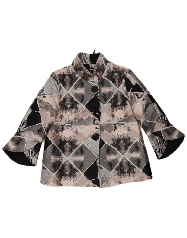 FRANK LYMAN Veste blazer à manches 3/4 pour femme UK 10 Small Multicolore