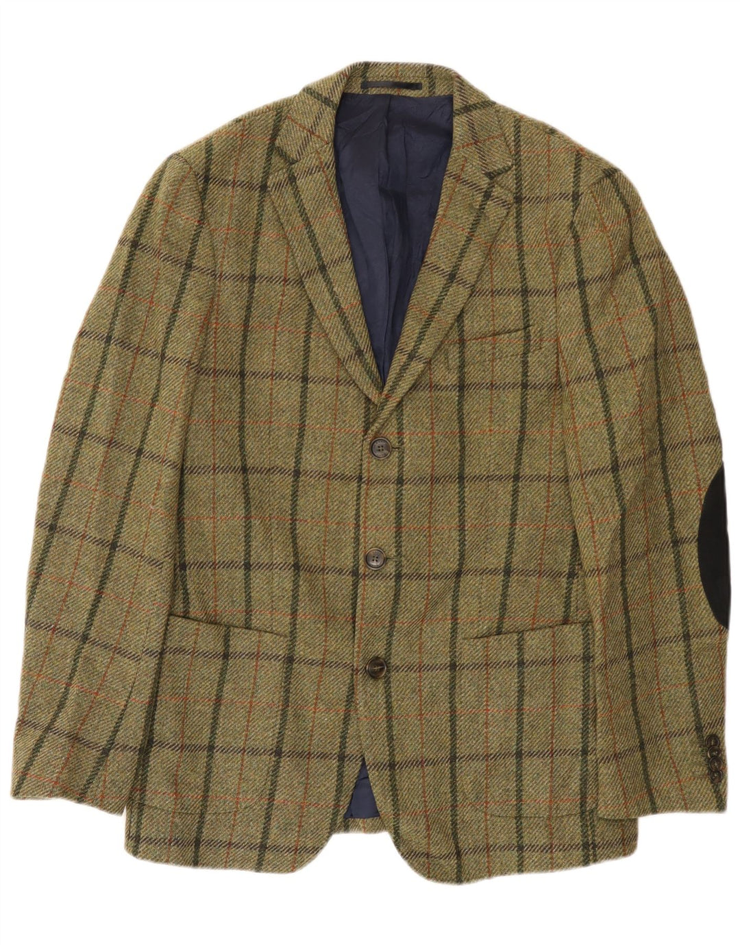 Gant Veste Blazer 3 Boutons Homme IT 50 Large Kaki Check Laine