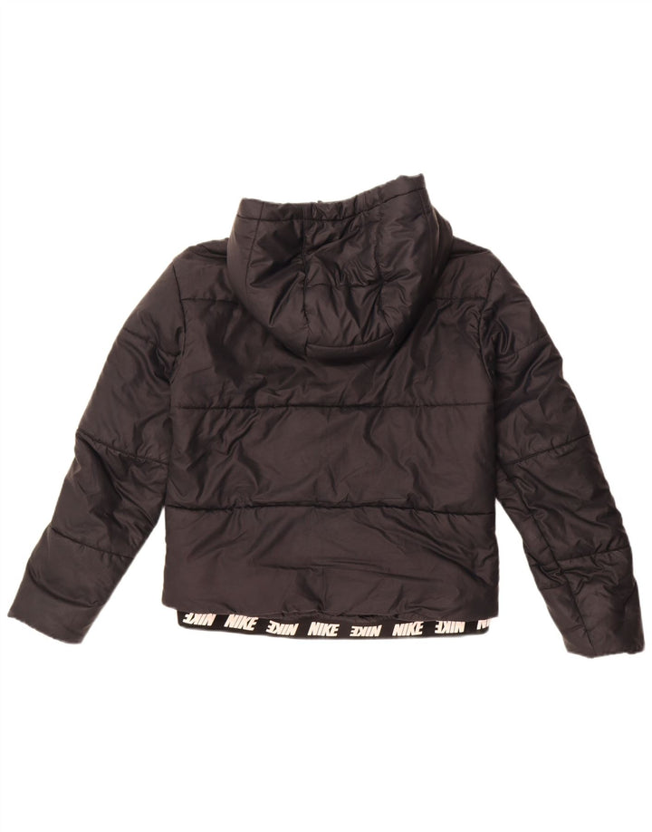 Nike Veste matelassée à capuche pour femme UK 10 Small Noir Polyester