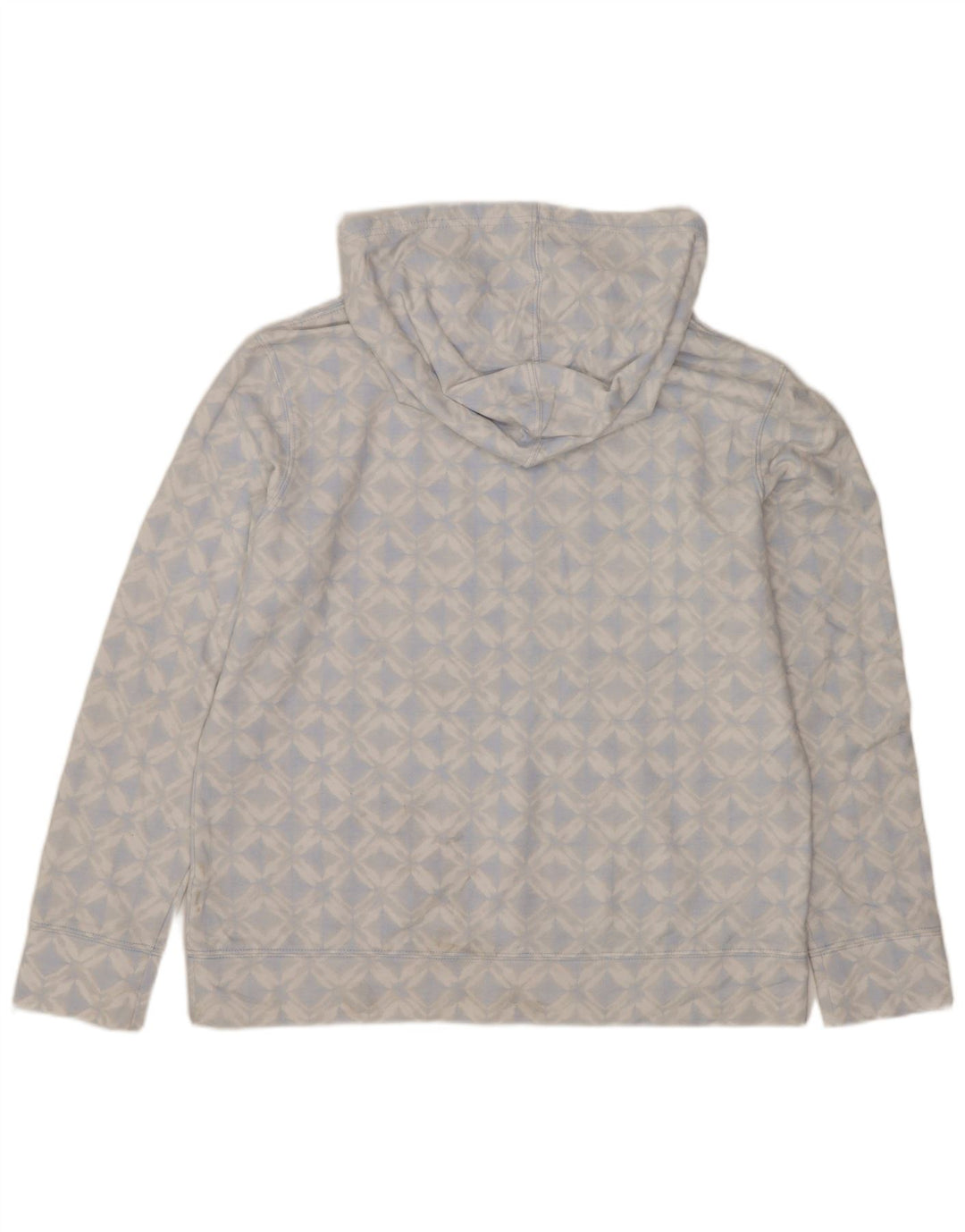 GAP Pull à capuche graphique pour femme UK 14 Gris moyen Coton géométrique