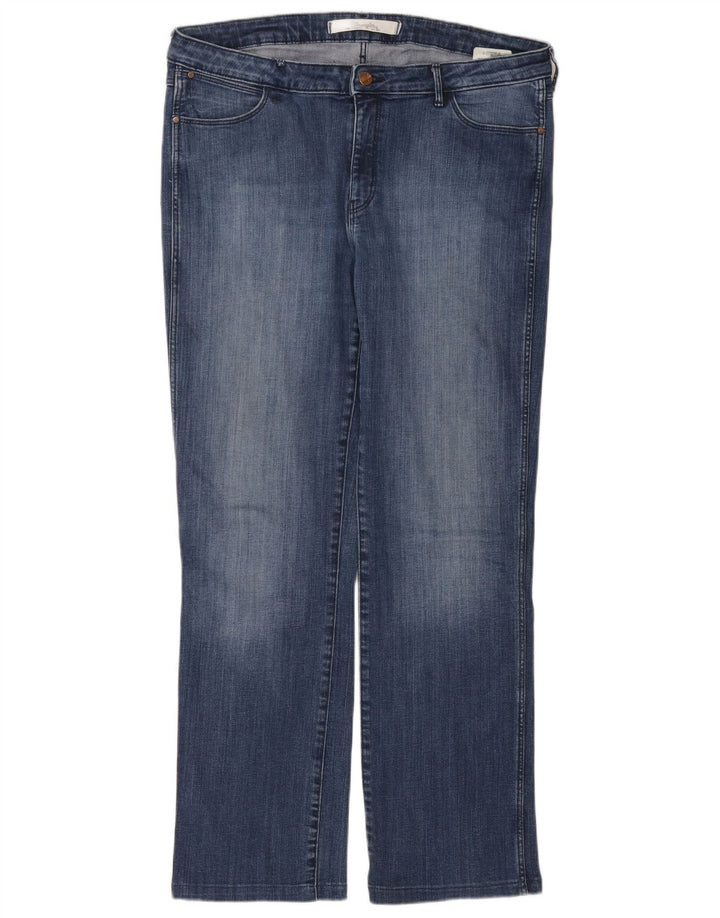 WRANGLER Mens Straight Jeans W34 L30 Blue Cotton