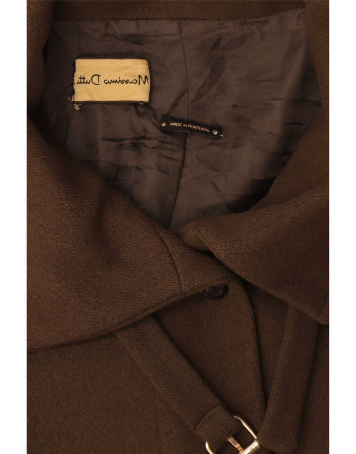 Massimo Dutti Manteau surdimensionné pour femme UK 10 Petite laine kaki