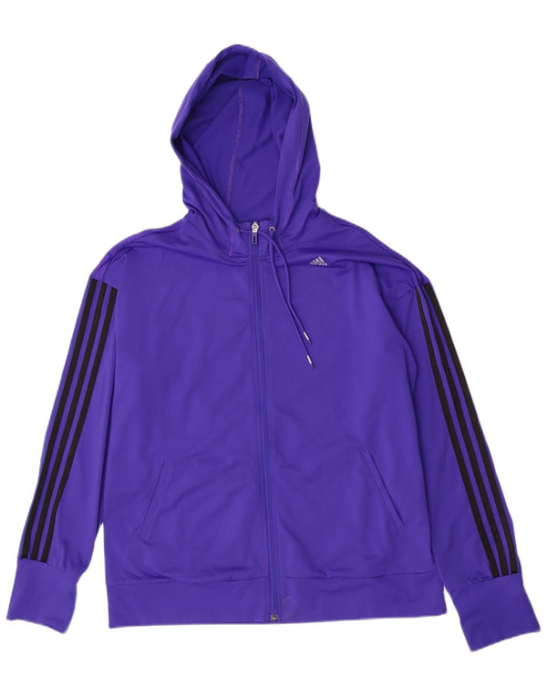 Adidas Climacool Zip Sweat à capuche pour femme UK 20/22 XL Violet rayé