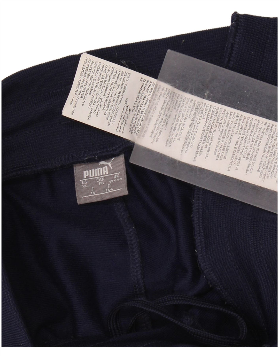 PUMA Pantalon de survêtement graphique pour garçon 13-14 ans Bleu marine