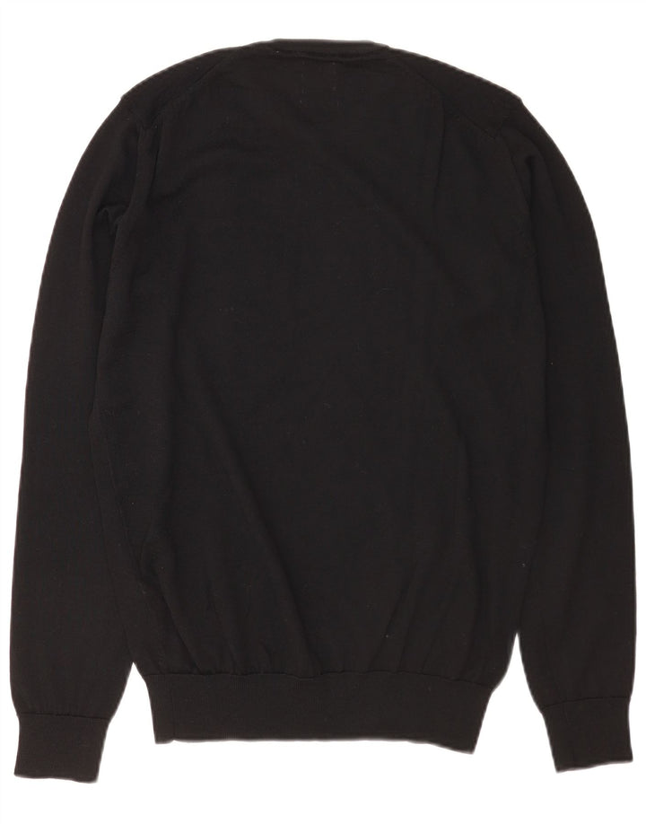 Zara Pull ras du cou pour homme en laine noire Taille S