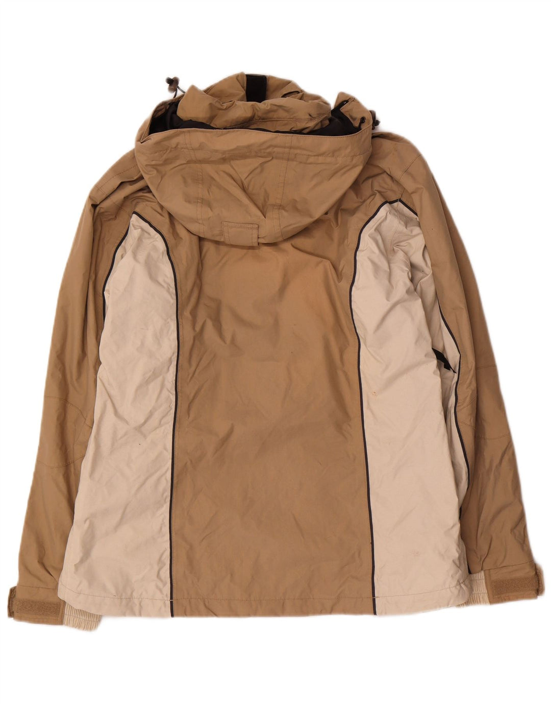 Helly Hansen Veste de pluie à capuche pour femme UK 14 Medium Beige Colourblock Nylon