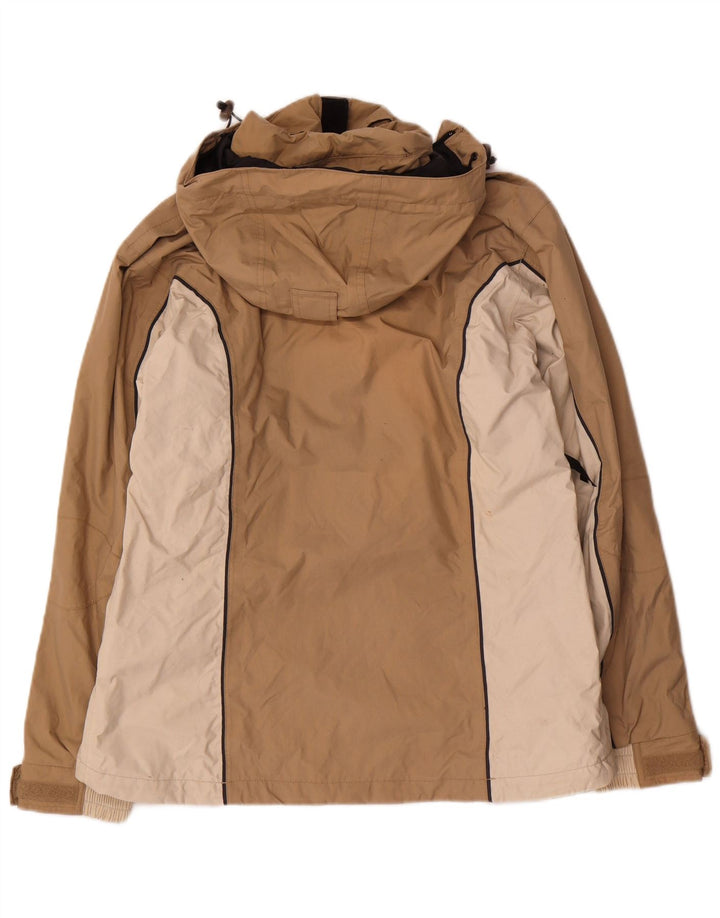 Helly Hansen Veste de pluie à capuche pour femme UK 14 Medium Beige Colourblock Nylon