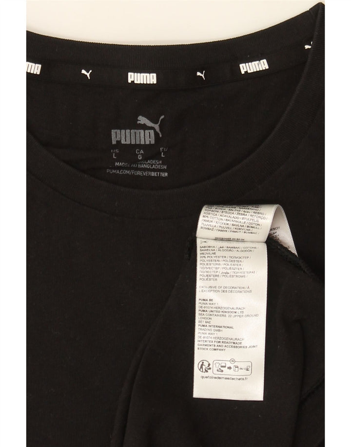 PUMA T-Shirt Homme Haut Large Noir Coton