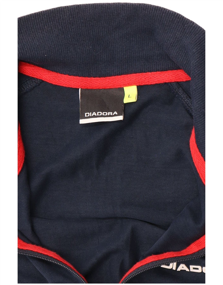 Diadora Veste de Survêtement Rétro Homme Large Bleu Marine Colorblock