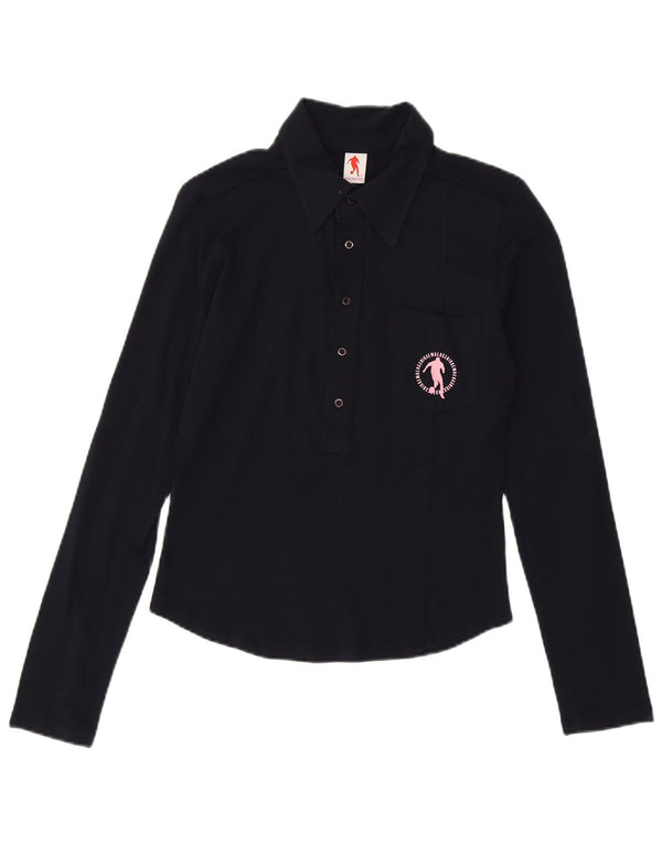 Bikkembergs Chemise pull femme UK 12 Coton bleu marine moyen