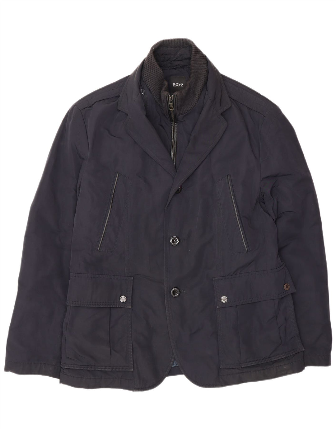 Hugo Boss Veste utilitaire pour homme IT 52 XL Bleu marine Polyester