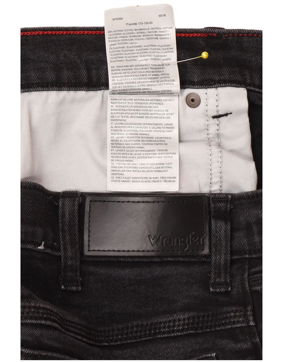 Wrangler Jean droit homme W34 L32 gris coton