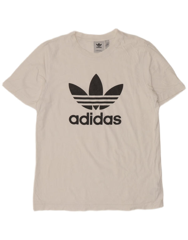 Adidas T-shirt graphique pour hommes, petit haut en coton blanc