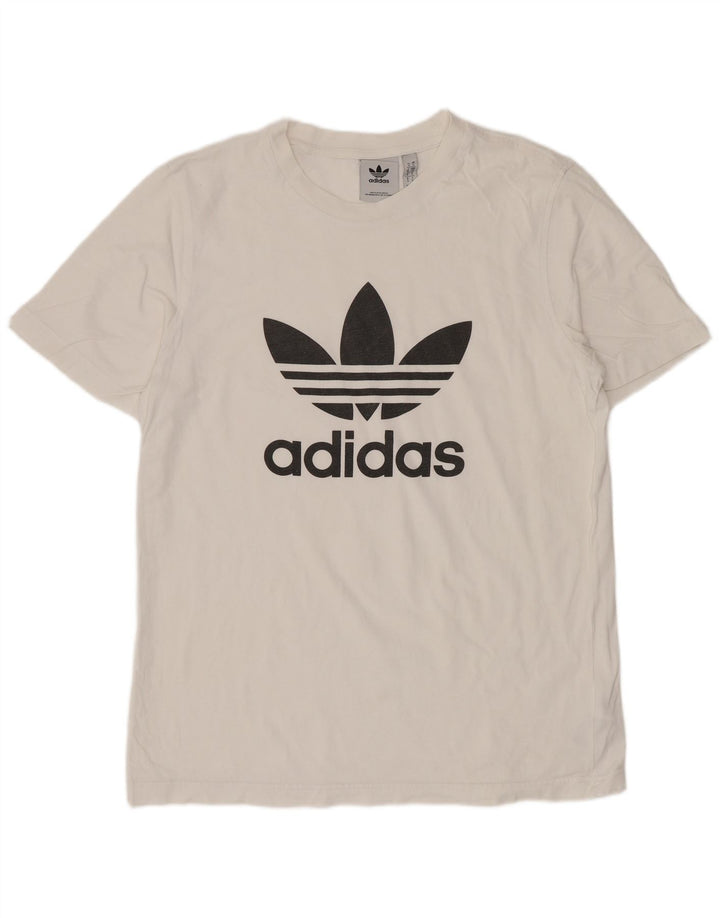 Adidas T-shirt graphique pour hommes, petit haut en coton blanc