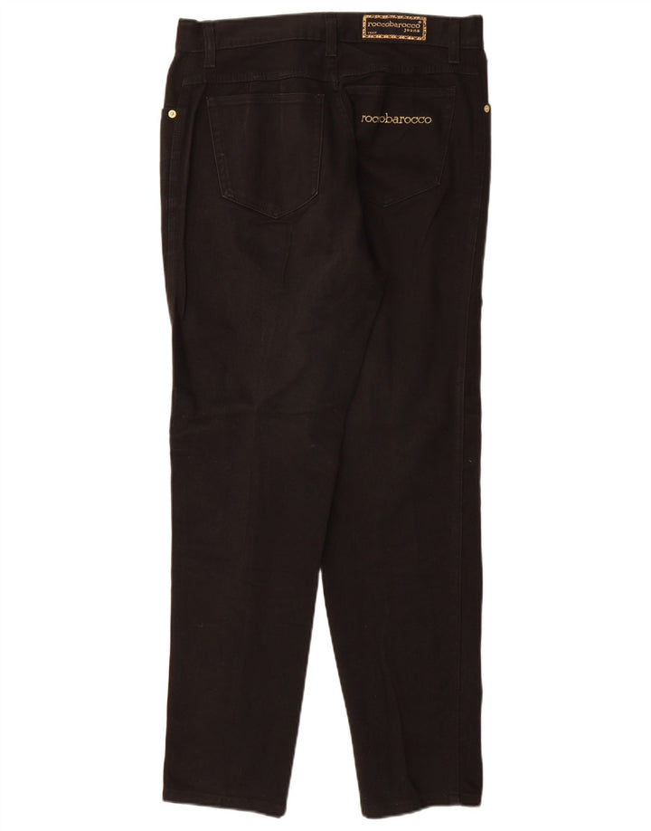 Roccobarocco Jean fuselé pour femme EU 40 Medium W32 L30 Noir