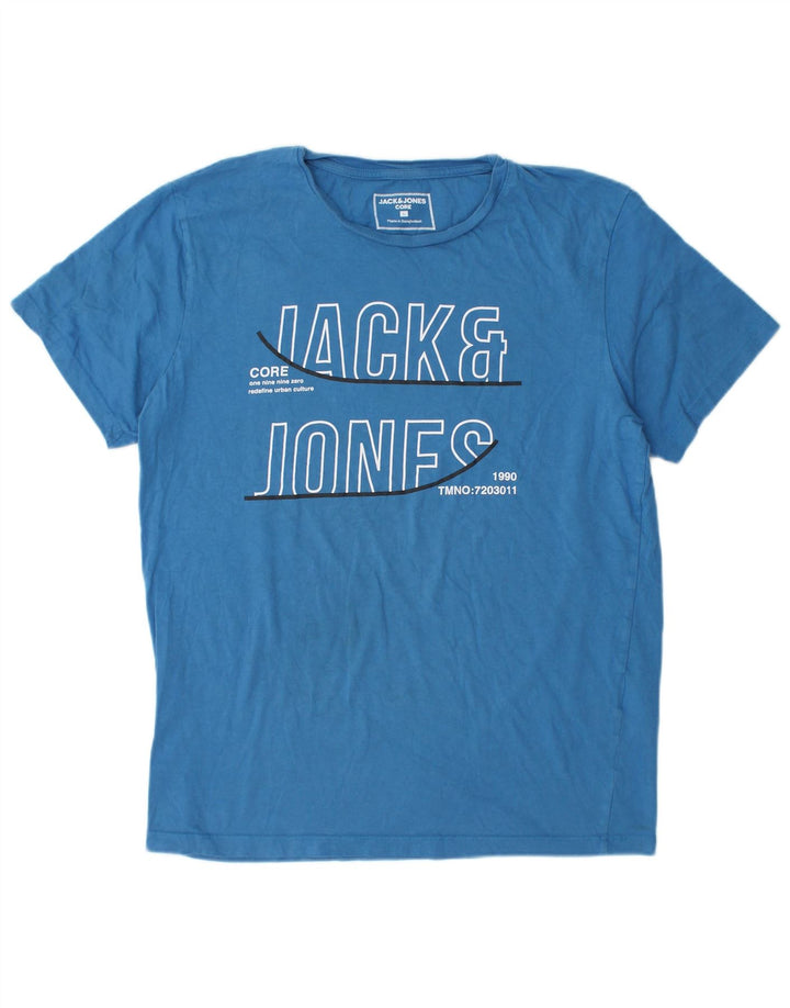 Jack & Jones T-Shirt Graphique Homme Grand Bleu Coton