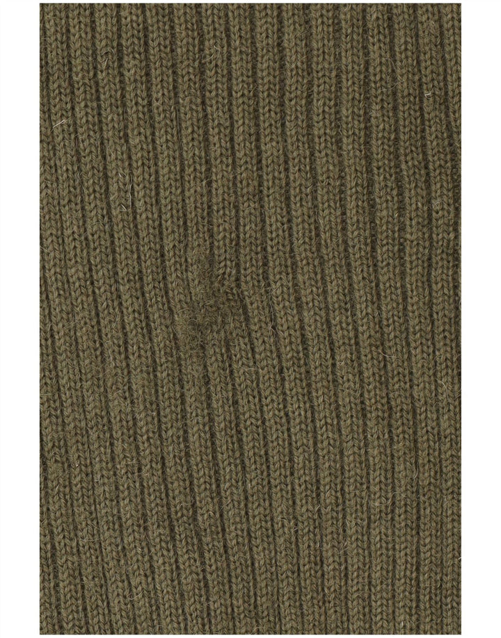 VINTAGE Pull militaire à col rond pour homme, grand kaki