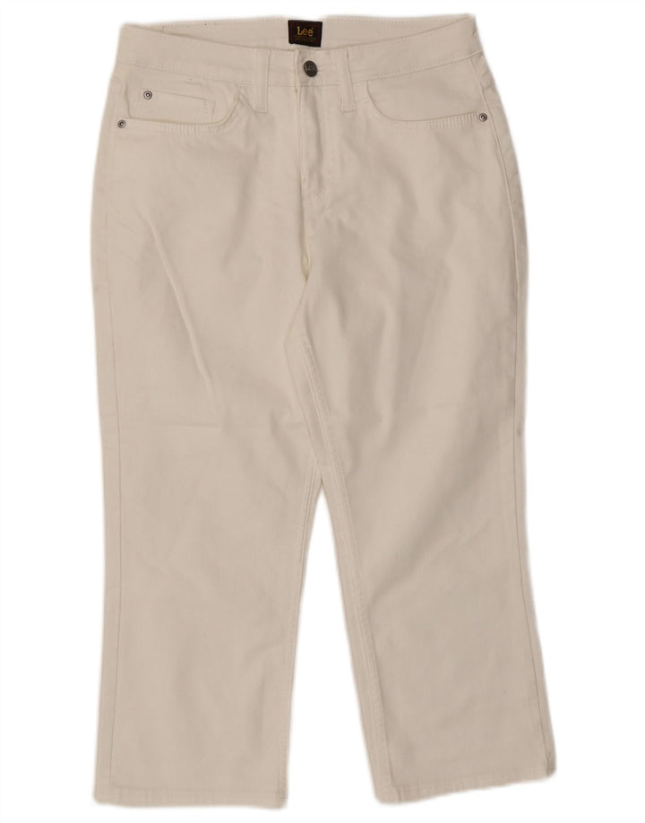 Lee Jeans Capri Femme US 8 Medium W30 L21 Coton Blanc