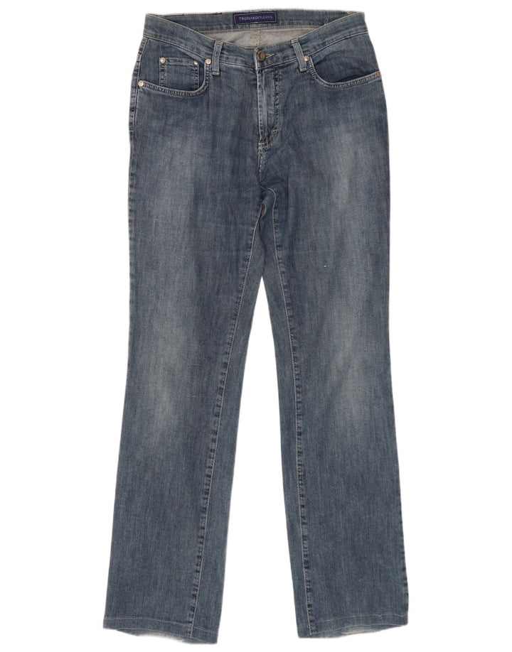 TRUSSARDI Jean Droit Femme W26 L30 Bleu Coton
