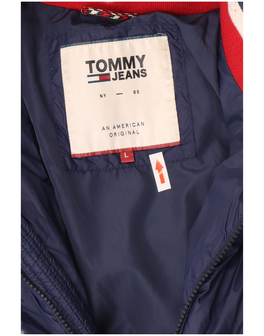 Tommy Hilfiger Veste matelassée pour homme UK 40 Large Bleu marine Polyamide