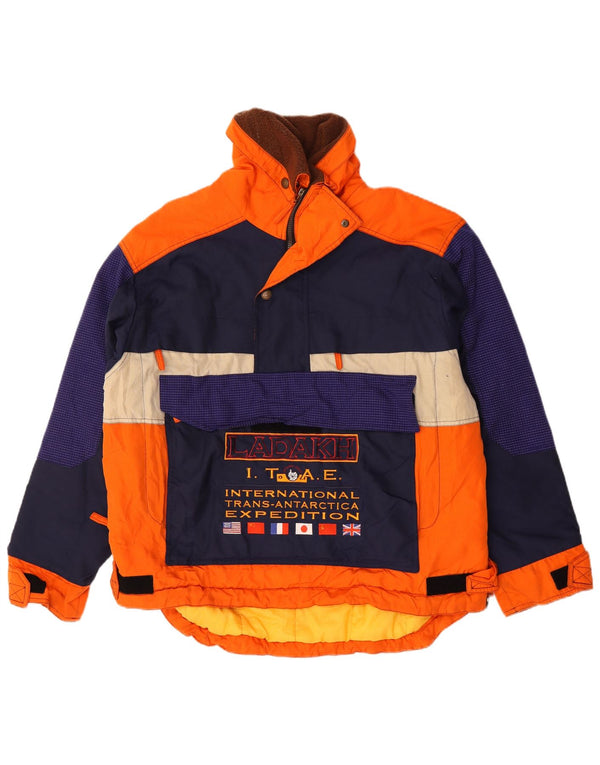 Ladakh Veste de ski à capuche pour homme UK 42 XL Orange Colourblock