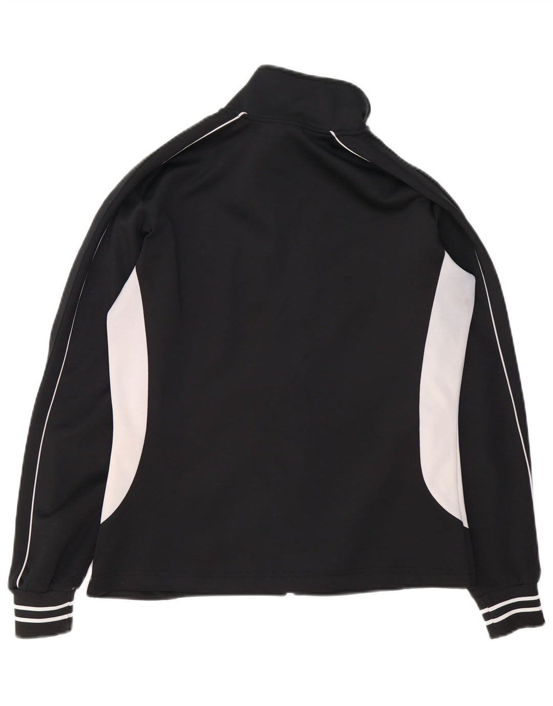 Asics Veste de survêtement pour femme UK 14 Medium Noir Colourblock Polyester