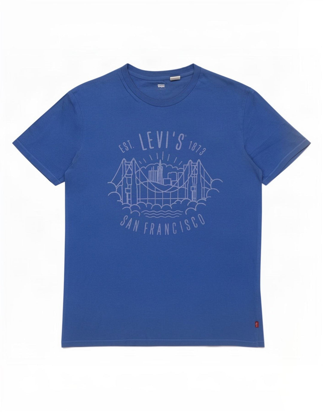 Levi's Tee-Shirt Graphique Homme Bleu Moyen Coton