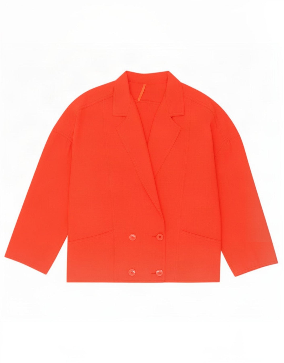 vintage Femmes Surdimensionné Double Breasted Blazer Veste UK 10 Petit Rouge