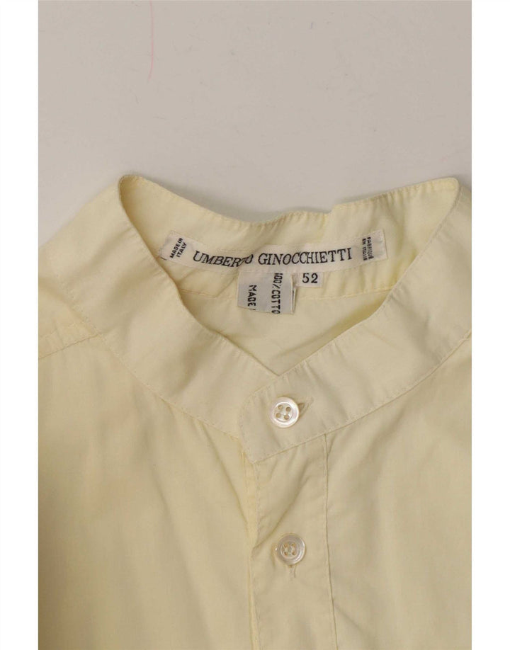 Umberto Ginocchietti Chemise pull à manches courtes pour homme IT 52 Large Jaune