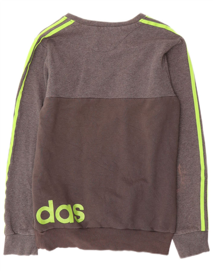 Adidas Sweat-shirt graphique pour homme Petit gris Coton