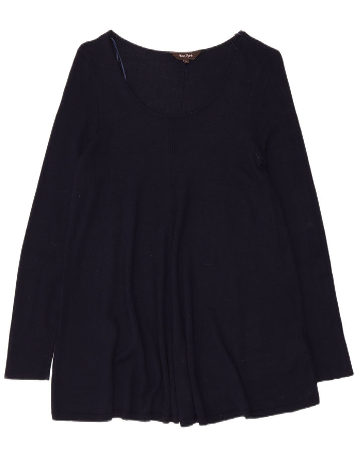 PHASE EIGHT Chemisier à manches longues pour femme UK 12 Bleu marine moyen Viscose