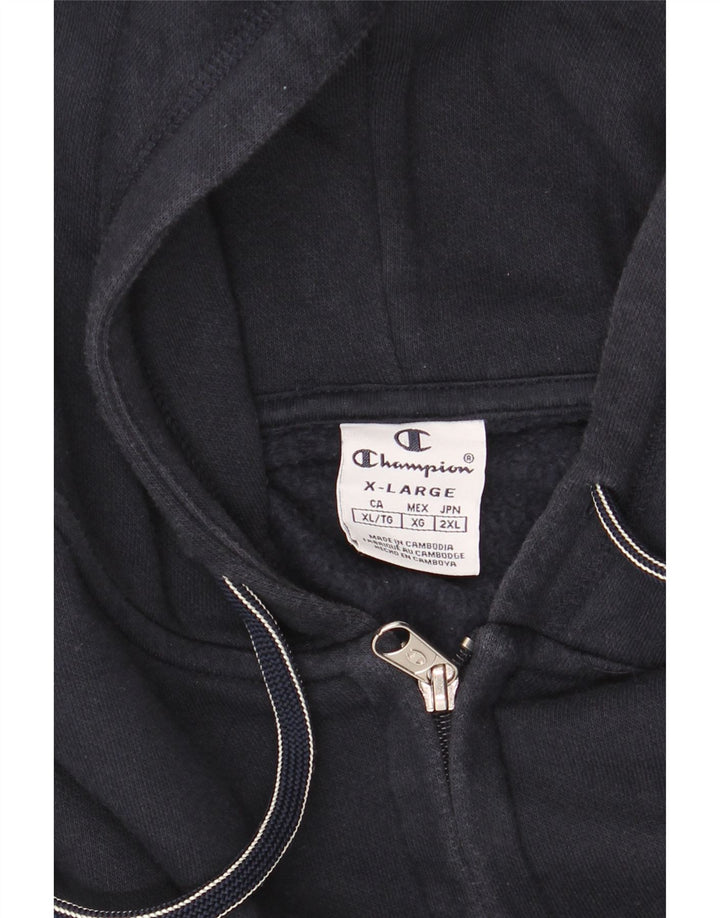 Champion Pull à capuche zippé pour homme XL Bleu marine
