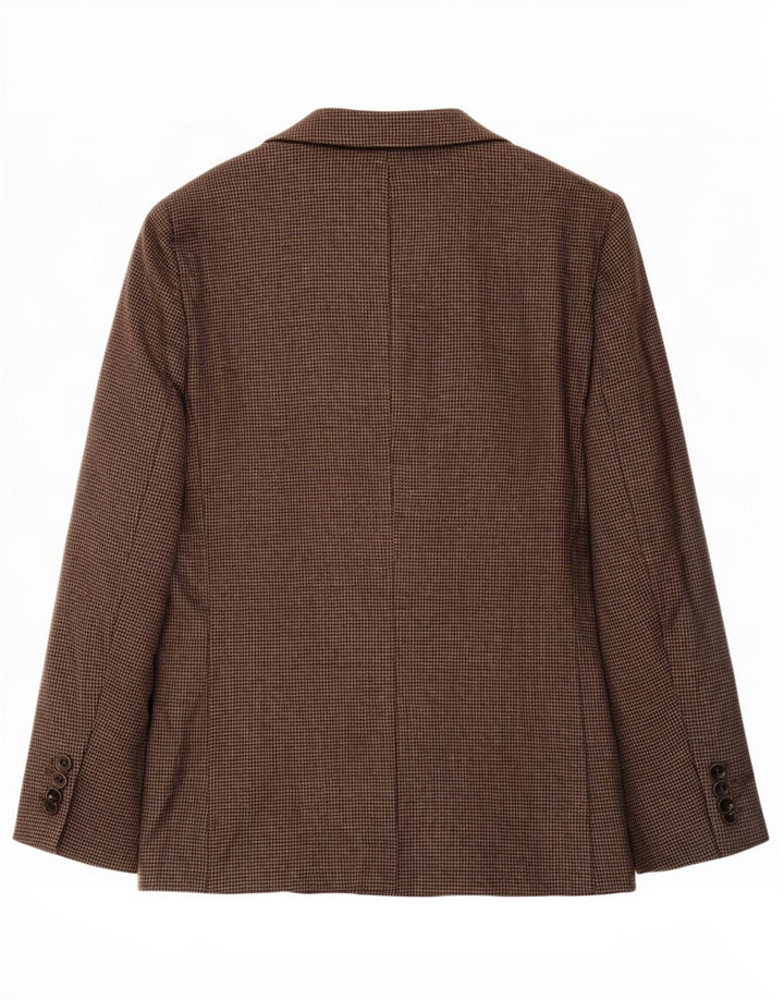 Marks & Spencer Veste blazer longue pour homme UK 44 XL pied-de-poule marron