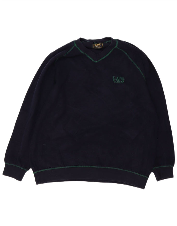 LEE Sweat-Shirt Homme XL Bleu Marine Coton