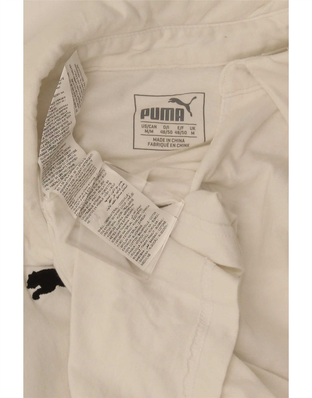 Puma Polo Homme Blanc Moyen Coton