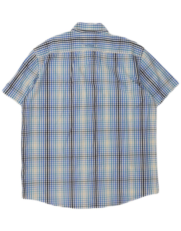 Camel Active Chemise à manches courtes pour homme XL en coton vichy bleu