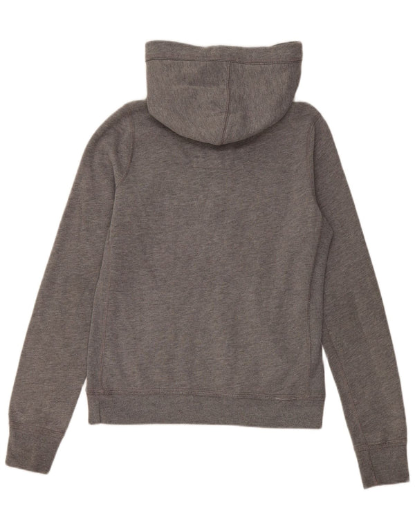 Abercrombie & Fitch Pull à capuche graphique pour femme UK 12 Gris moyen Coton