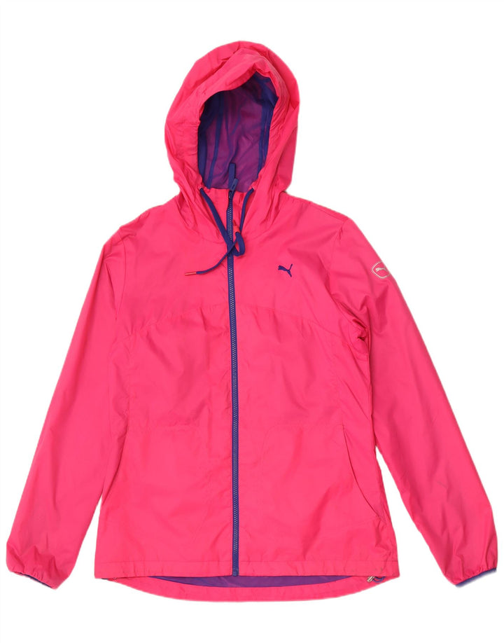 Puma Veste de pluie à capuche pour femme UK 12 Rose moyen