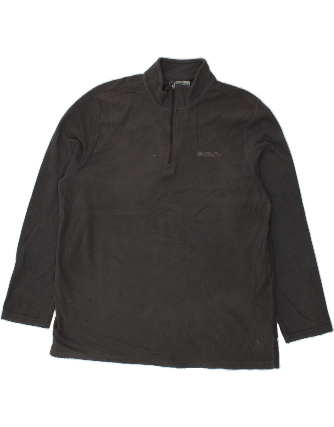 MOUNTAIN WAREHOUSE Mens Zip Neck Fleece Jumper XL Grey Polyester Vintage Mountain Warehouse and Second-Hand Mountain Warehouse from Messina Hembry 