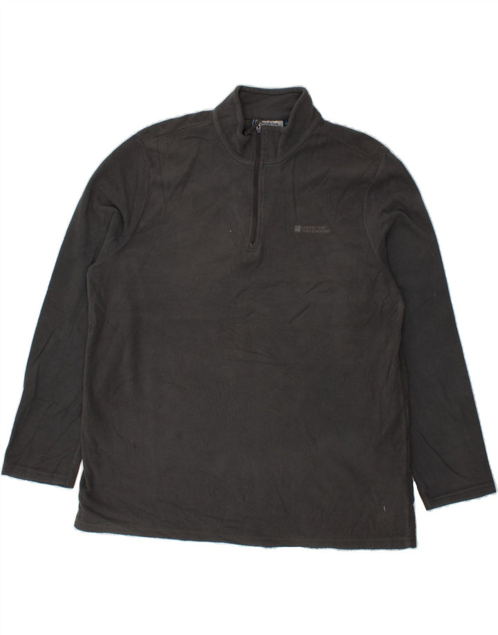 MOUNTAIN WAREHOUSE Mens Zip Neck Fleece Jumper XL Grey Polyester Vintage Mountain Warehouse and Second-Hand Mountain Warehouse from Messina Hembry 