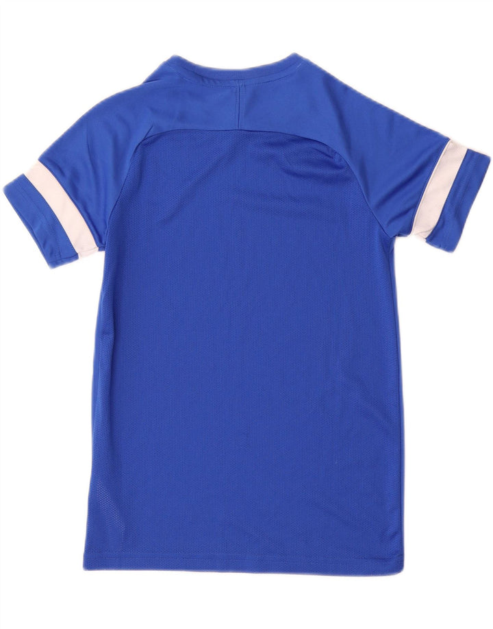 Nike Garçon Dri Fit T-Shirt Top 10-11 ans Bleu Moyen Colorblock Polyester