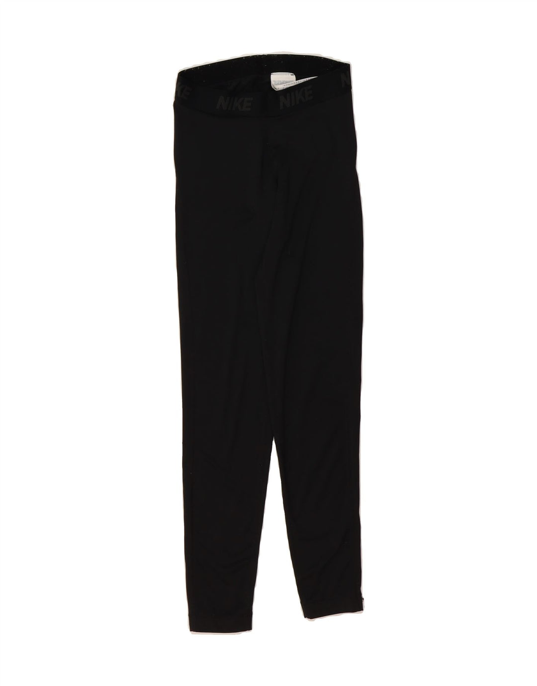 NIKE Womens Dri Fit Graphic Leggings UK 10 Small Black Polyester Vintage Nike and Second-Hand Nike from Messina Hembry 