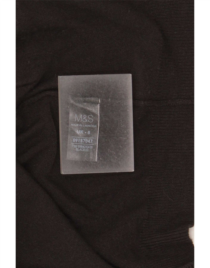 Marks & Spencer Pull cardigan ouvert long pour femme UK 8 Small Noir